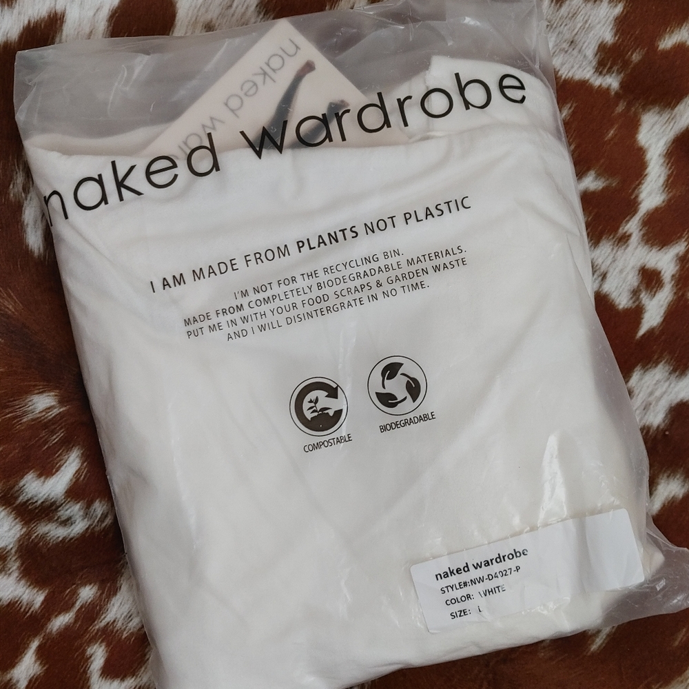 NAKED WARDROBE: THE NW TUBE DRESS, WHITE L - Picture 15 of 16
